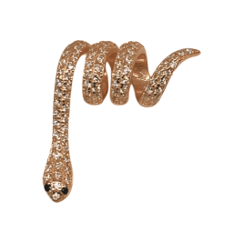 Kígyó formájú ezüst medál rozé aranyozással